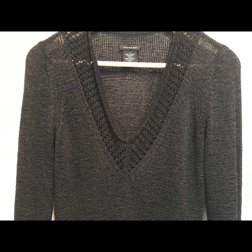 Calvin Klein Jeans V-Neck Tunic Sweater